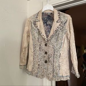 Alberto Makali | Beaded Lace Embroidered Blazer